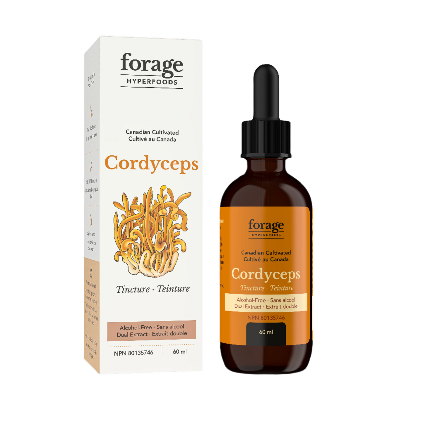 60 mL Alcohol-Free Cordyceps tincture, liquid extract canadian made