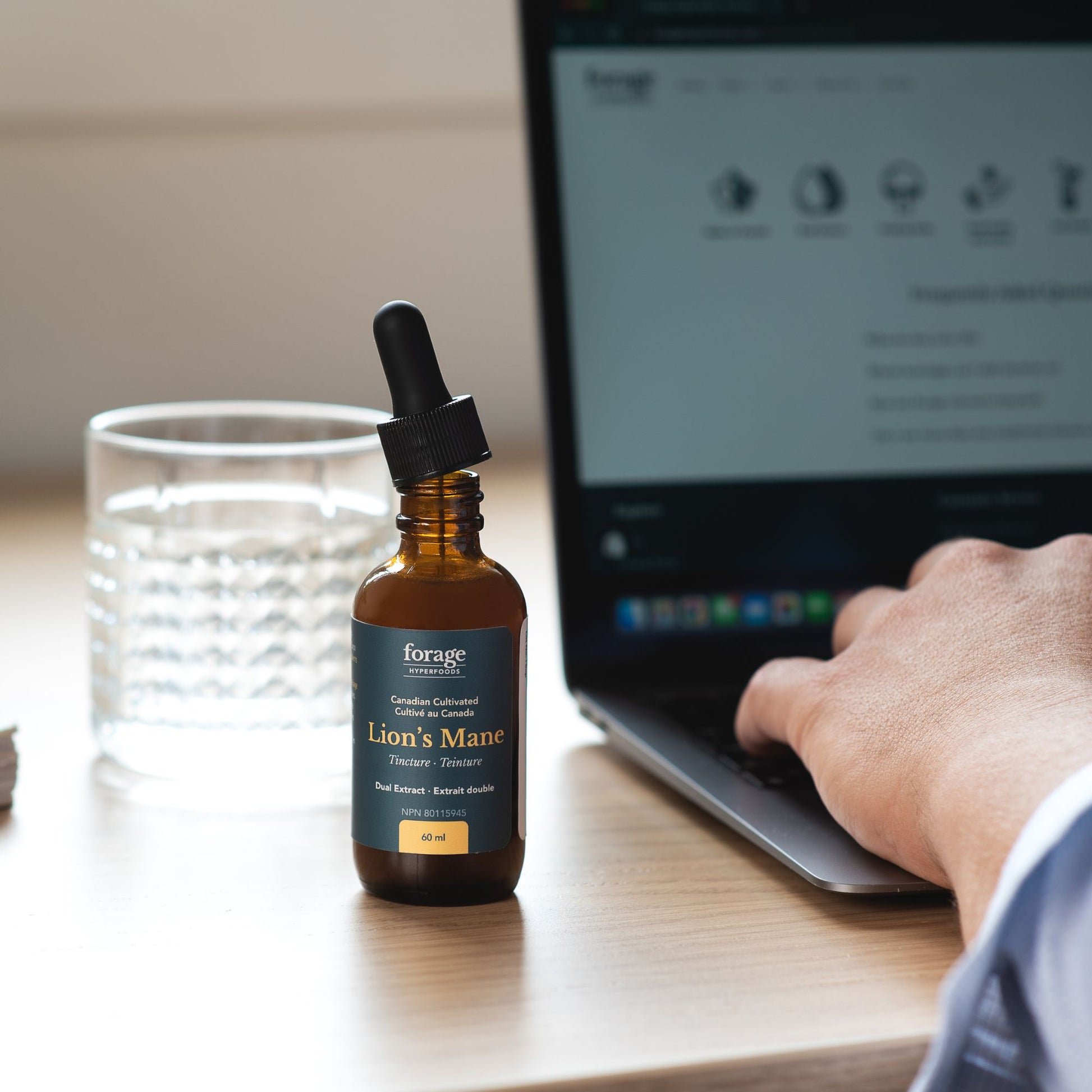 Small format Lion's Mane tincture in an original format, in the small 60Ml size.