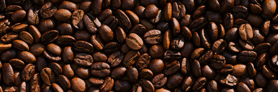 Texture of coffee beans close up. 