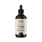 A dark glass bottle of Forage Hyperfoods Chaga tincture in the alcohol-free format. 